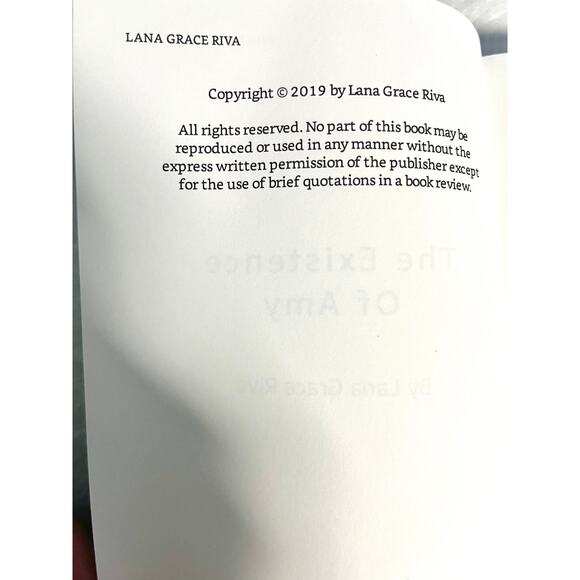 The Existence of Amy by Lana Grace Riva - Paperback, 2019 - Picture 5 of 8